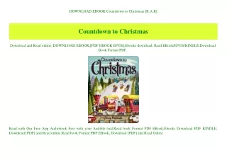 DOWNLOAD EBOOK Countdown to Christmas [R.A.R]
