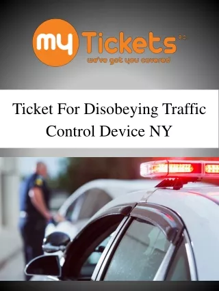Ticket For Disobeying Traffic Control Device NY