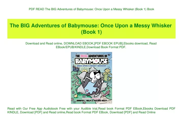 pdf read the big adventures of babymouse once