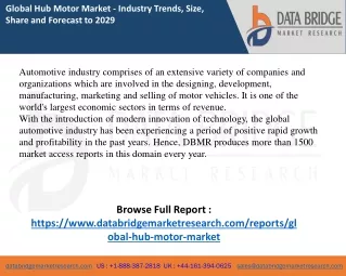 global hub motor market industry trends size