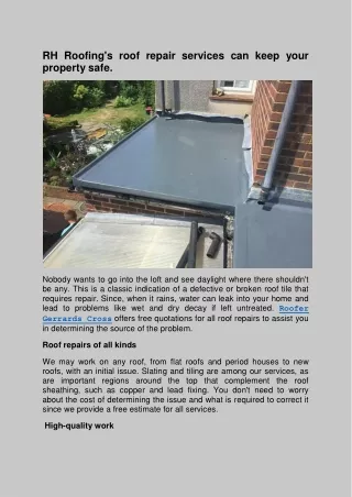 rh roofing s roof repair services can keep your