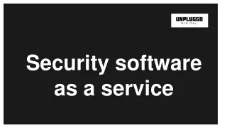Security software as a service
