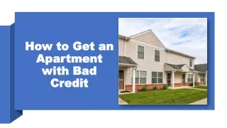 Apartment With No Credit Check