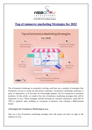 top ecommerce marketing strategies for 2022
