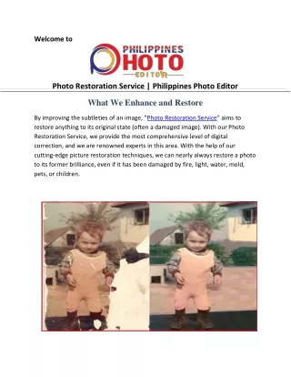 Photo Restoration Service  Philippines Photo Editor