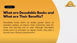 An Introduction About Decodable Books and Their Benefits