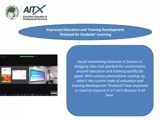improved education and training development