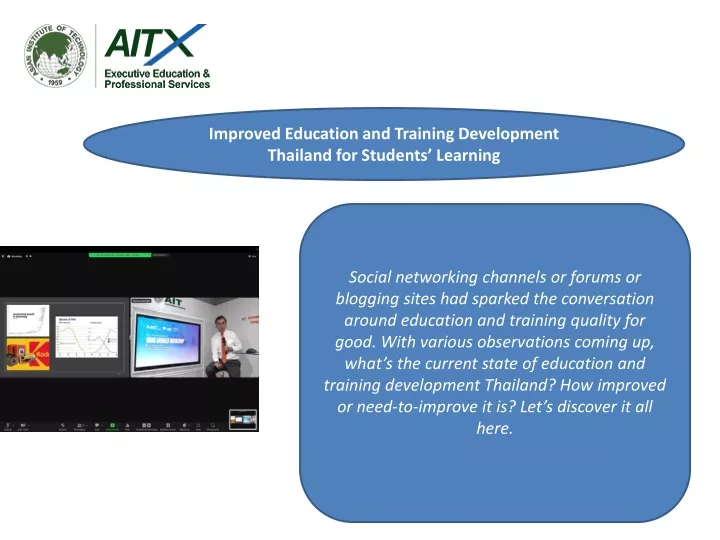 improved education and training development