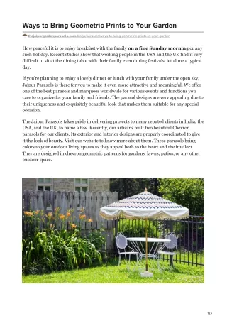 Ways to Bring Geometric Prints to Your Garden