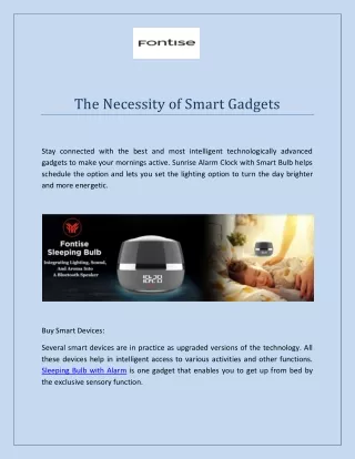 the necessity of smart gadgets