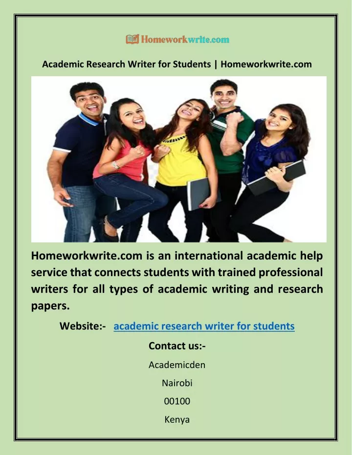 academic research writer for students