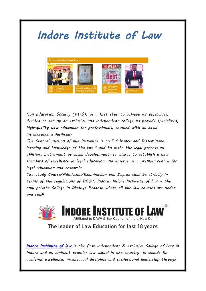 indore institute of law