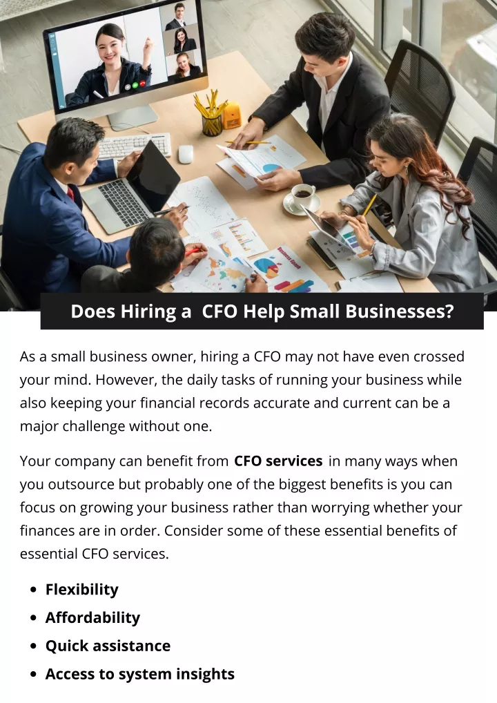does hiring a cfo help small businesses