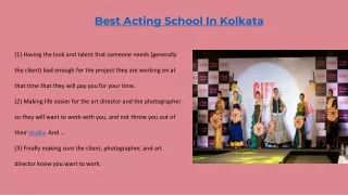 Best Acting School In Kolkata