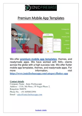 premium mobile app templates premium mobile