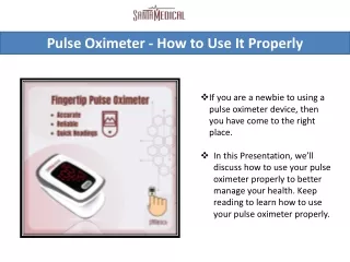Pulse Oximeter How to Use it Properly