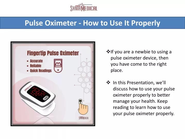 pulse oximeter how to use it properly