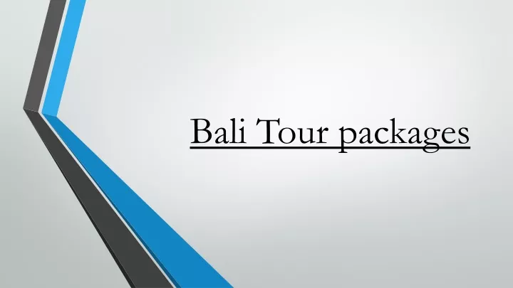 bali tour packages