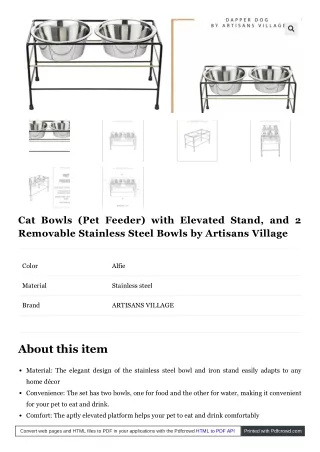 Bring a cat feeding bowls on stand for your cat to help your cat eat in it | Art