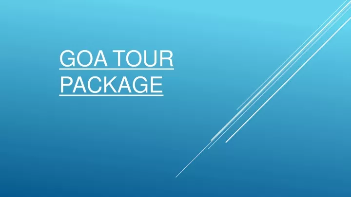 goa tour package