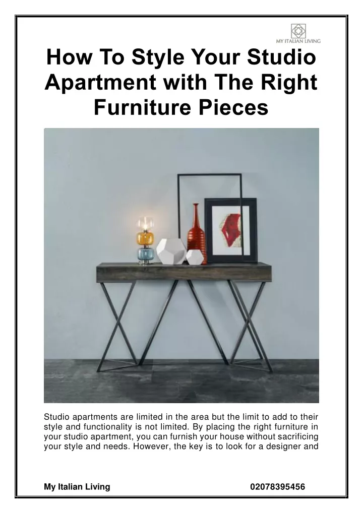 how to style your studio apartment with the right