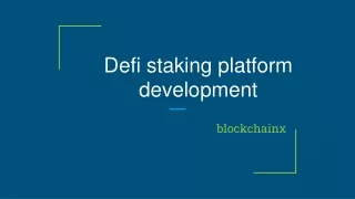 defi staking platform development