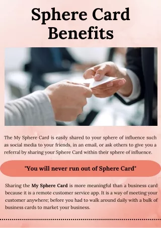Sphere Card Benefits