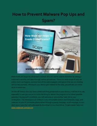 how to prevent malware pop ups and spam