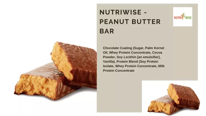 nutriwise peanut butter bar