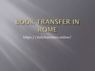 Book Transfer in Rome
