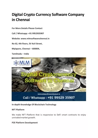 digital crypto currency software company