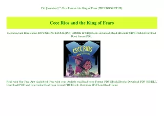 Pdf [download]^^ Cece Rios and the King of Fears [PDF EBOOK EPUB]