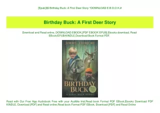 [Epub]$$ Birthday Buck A First Deer Story ^DOWNLOAD E.B.O.O.K.#