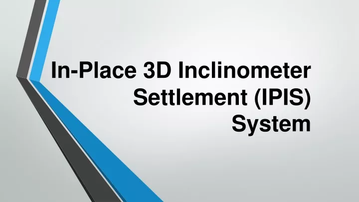 in place 3d inclinometer settlement ipis