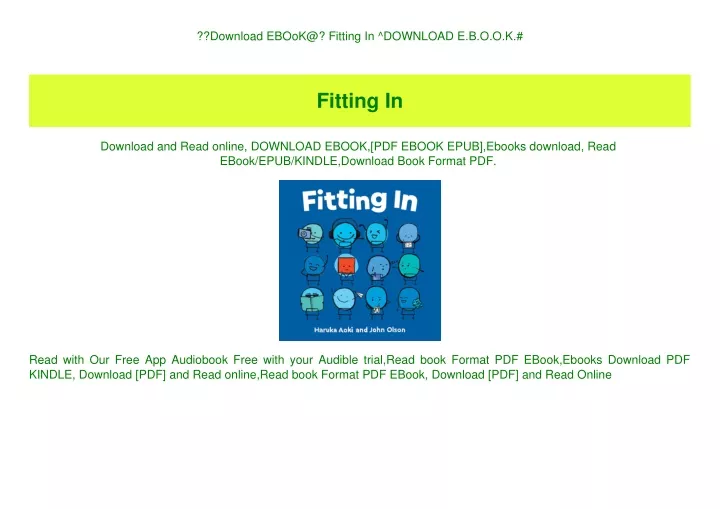 download ebook@ fitting in download e b o o k