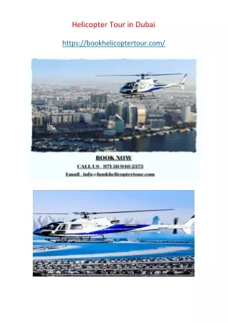 Helicopter tour in Dubai