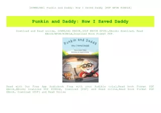 [DOWNLOAD] Punkin and Daddy How I Saved Daddy [PDF EPUB KINDLE]