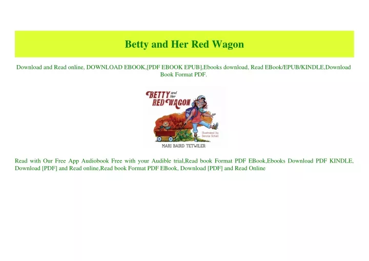 betty and her red wagon