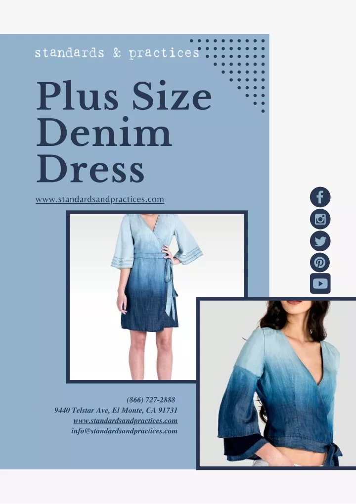 plus size denim dress www standardsandpractices