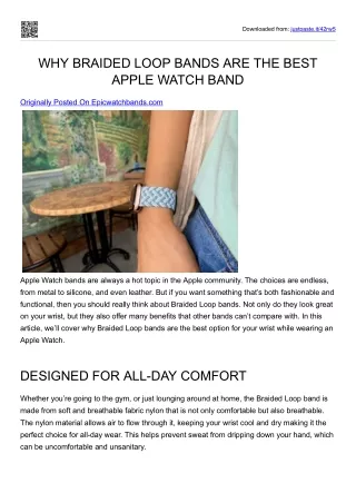 WHY BRAIDED LOOP BANDS ARE THE BEST APPLE WATCH BAND
