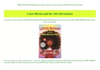 [PDF] DOWNLOAD READ Lotus Bloom and the Afro Revolution ^DOWNLOAD E.B.O.O.K.#