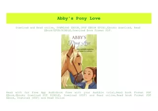 PDF) Abby's Pony Love PDF eBook