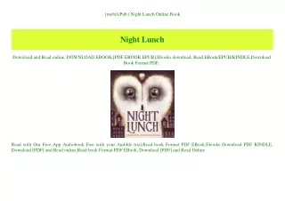 {mobiePub} Night Lunch Online Book