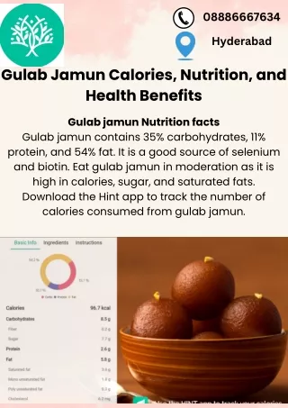 Gulab Jamun Calories, Nutrition, and Health Benefits