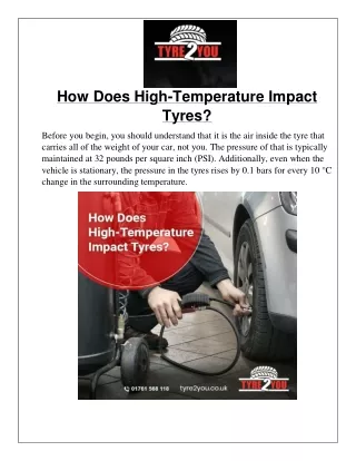How Does High-Temperature Impact Tyres?