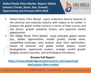 global plastic films market report global