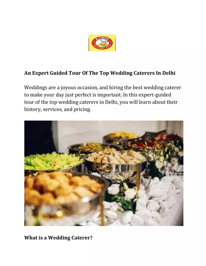an expert guided tour of the top wedding caterers