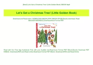 [Best!] Let's Get a Christmas Tree! (Little Golden Book) EBOOK #pdf
