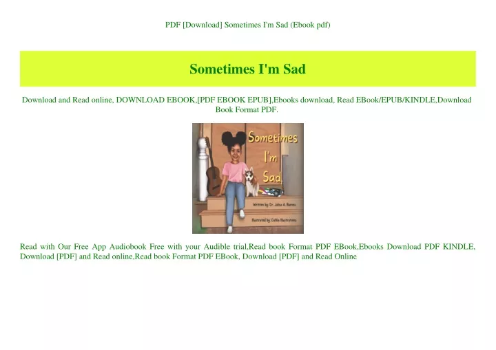 pdf download sometimes i m sad ebook pdf