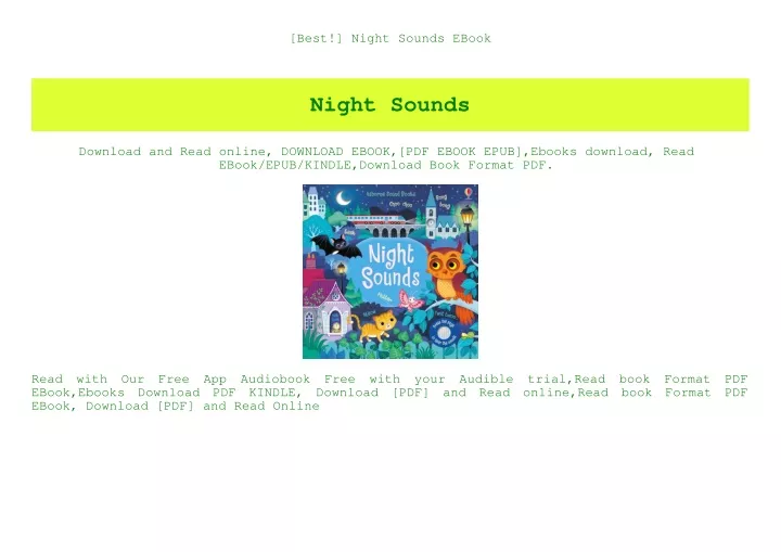 best night sounds ebook
